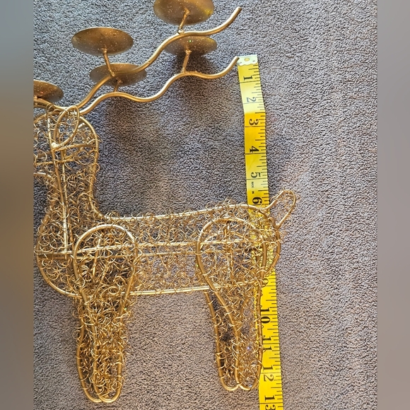 Christmas Reindeer wire sparkling tea light holds 5 lights - Picture 7 of 8